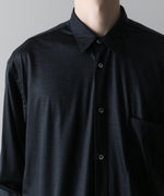 画像をギャラリービューアに読み込む, INTÉRIM(インテリム)のEXTRA FINE MERINO WOOL JERSEY L/S REGULAR SHIRT - D.NAVYの公式通販サイトsession福岡セレクトショップ
