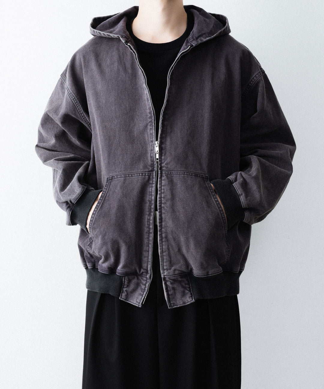 ssstein(シュタイン)のSULFUR DYED OXFORD VINTAGE HOOD JACKET - BLACKの公式通販サイトsession福岡セレクトショップ
