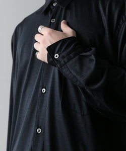 INTÉRIM(インテリム)のEXTRA FINE MERINO WOOL JERSEY L/S REGULAR SHIRT - D.NAVYの公式通販サイトsession福岡セレクトショップ