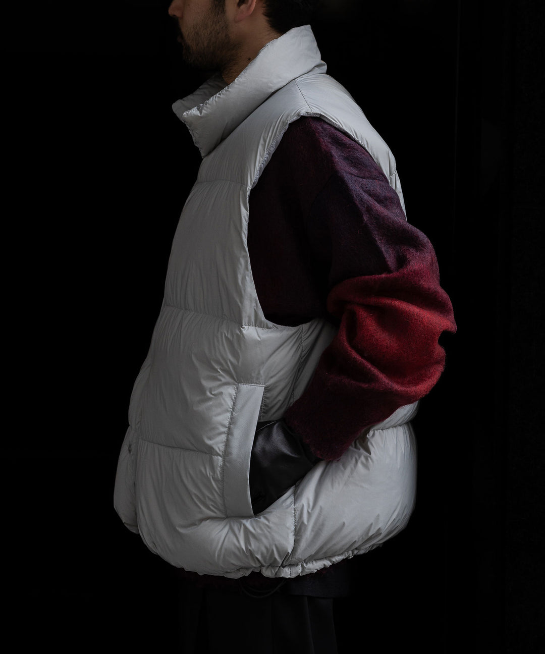 【stein】DOWN PADDED VEST - OFF GREY