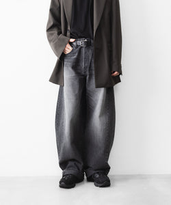 ssstein / シュタイン】DEFORMATION WIDE DENIM PANTS - BLACK | 公式