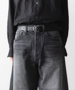 画像をギャラリービューアに読み込む, ssstein(シュタイン)のCLASSIC LEATHER BELT (PINNED BUCKLE) - BLACKの公式通販サイトsession福岡セレクトショップ
