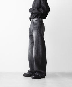 ssstein / シュタイン】DEFORMATION WIDE DENIM PANTS - BLACK | 公式