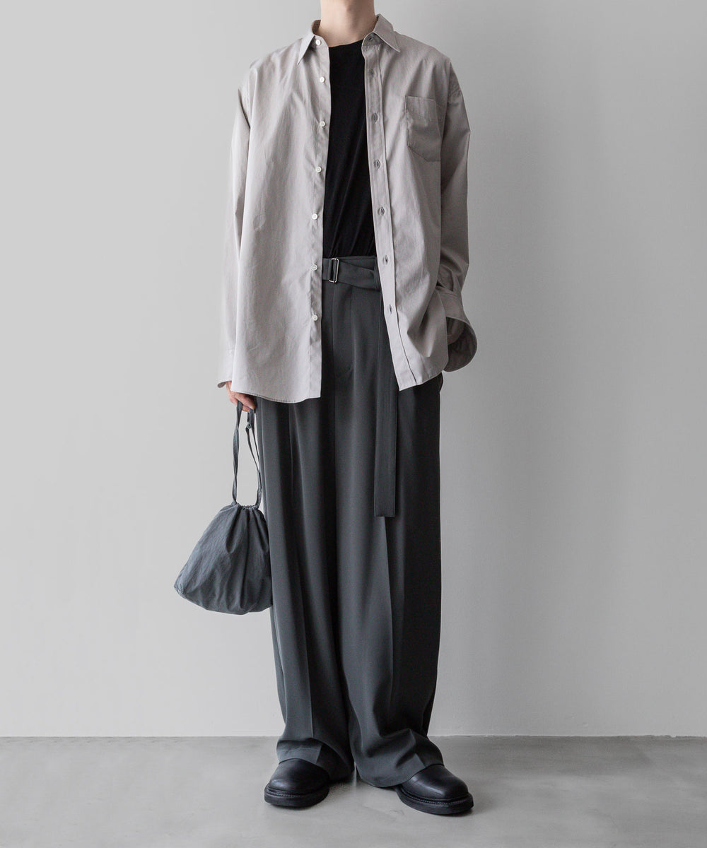INTÉRIM - インテリムの120/2 SUPIMA HIGH COUNT BROAD VINTAGE DRESS WORK SHIRT - GRAY公式通販サイトsession福岡セレクトショップ