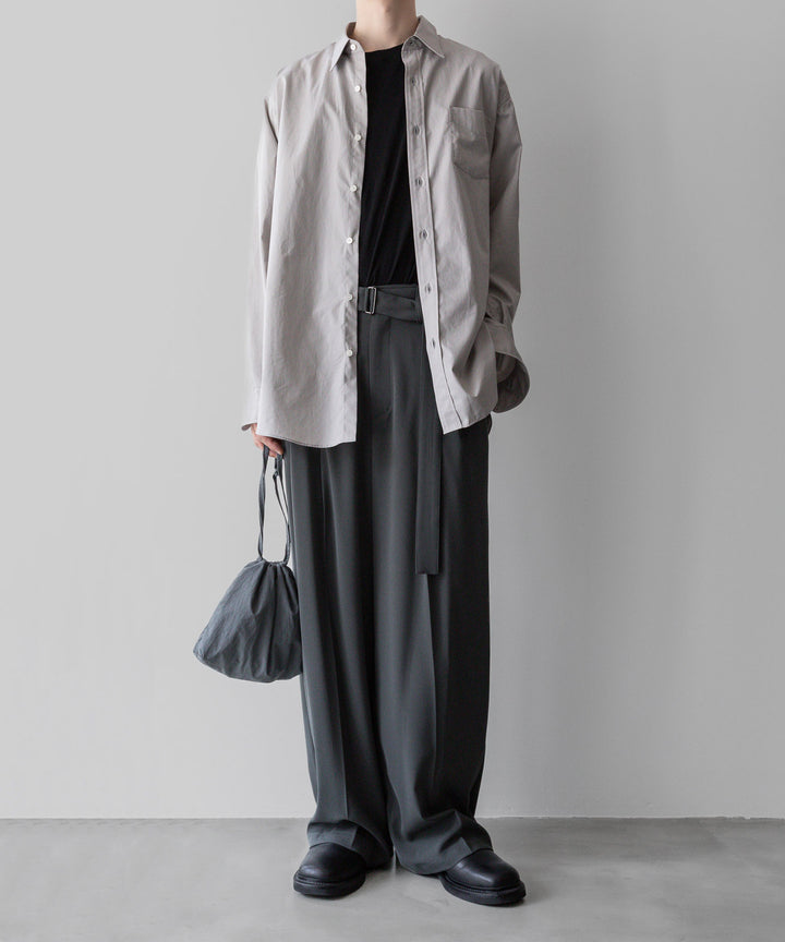 INTÉRIM - インテリムの120/2 SUPIMA HIGH COUNT BROAD VINTAGE DRESS WORK SHIRT - GRAY公式通販サイトsession福岡セレクトショップ