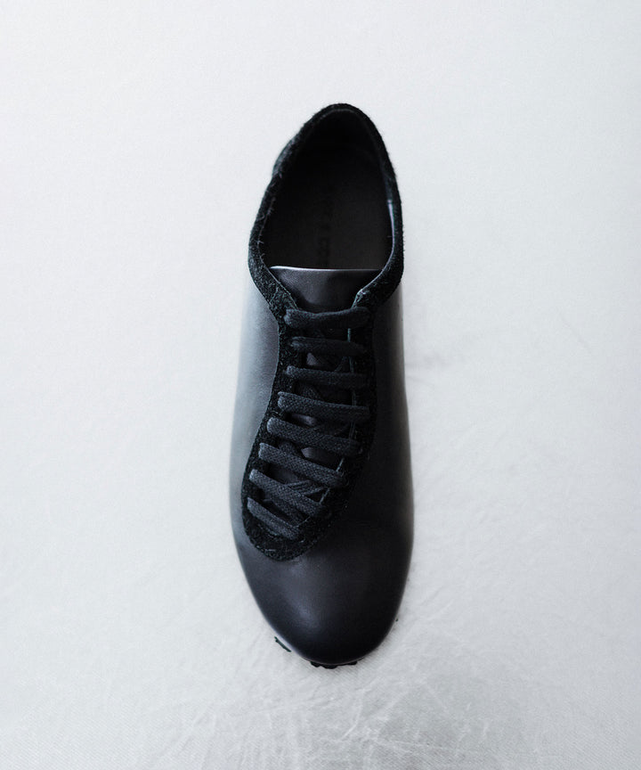 【 SINE &amp; COSINE 】JOHAN / SNEAKER VIBRAM ZEGAMA - WASHED COW / BRUSHED SUEDE BLACK