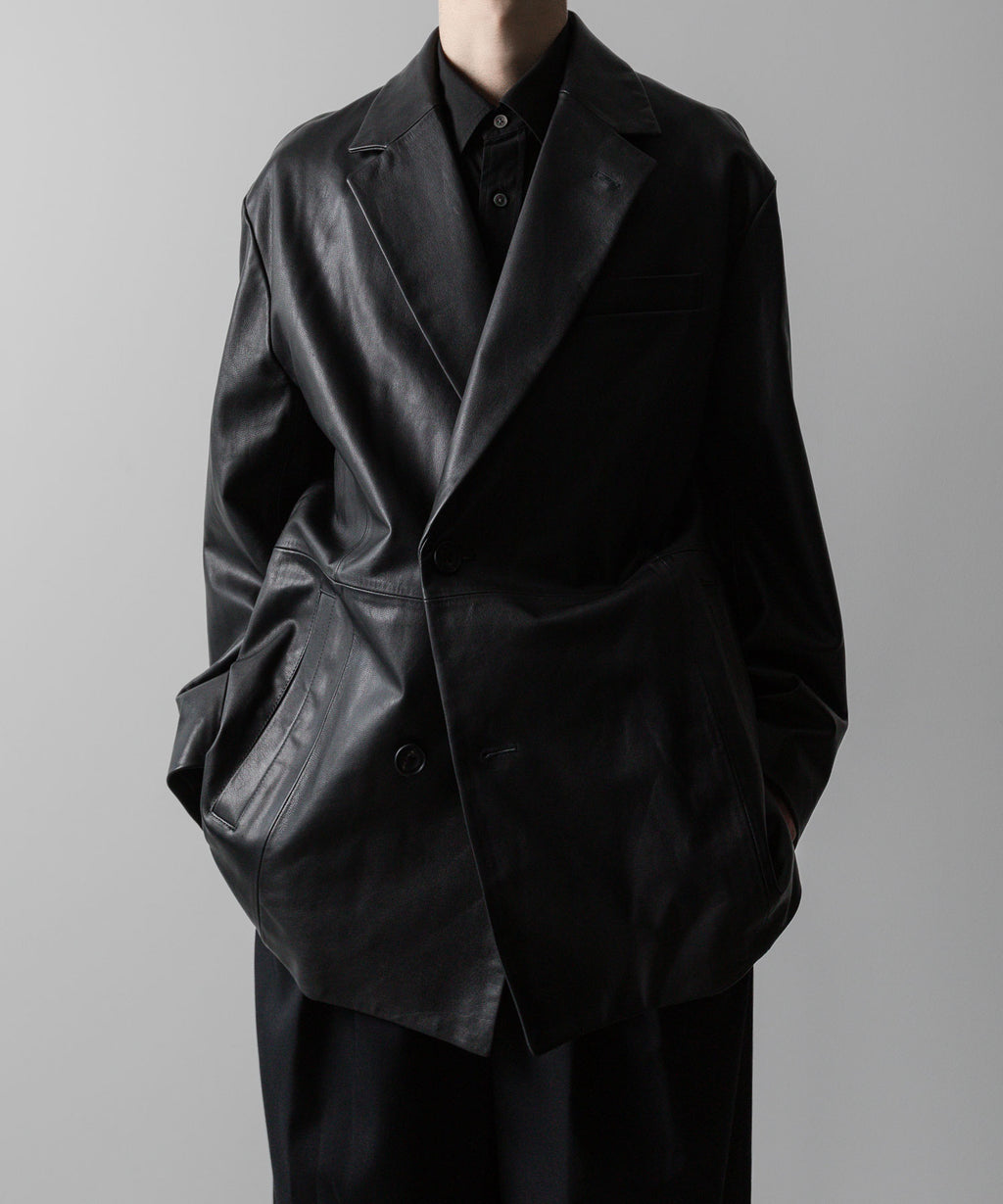 ssstein(シュタイン)の24AWコレクション LEATHER DOUBLE BRESTED JACKET - BLACK 公式通販サイトsession福岡セレクトショップ