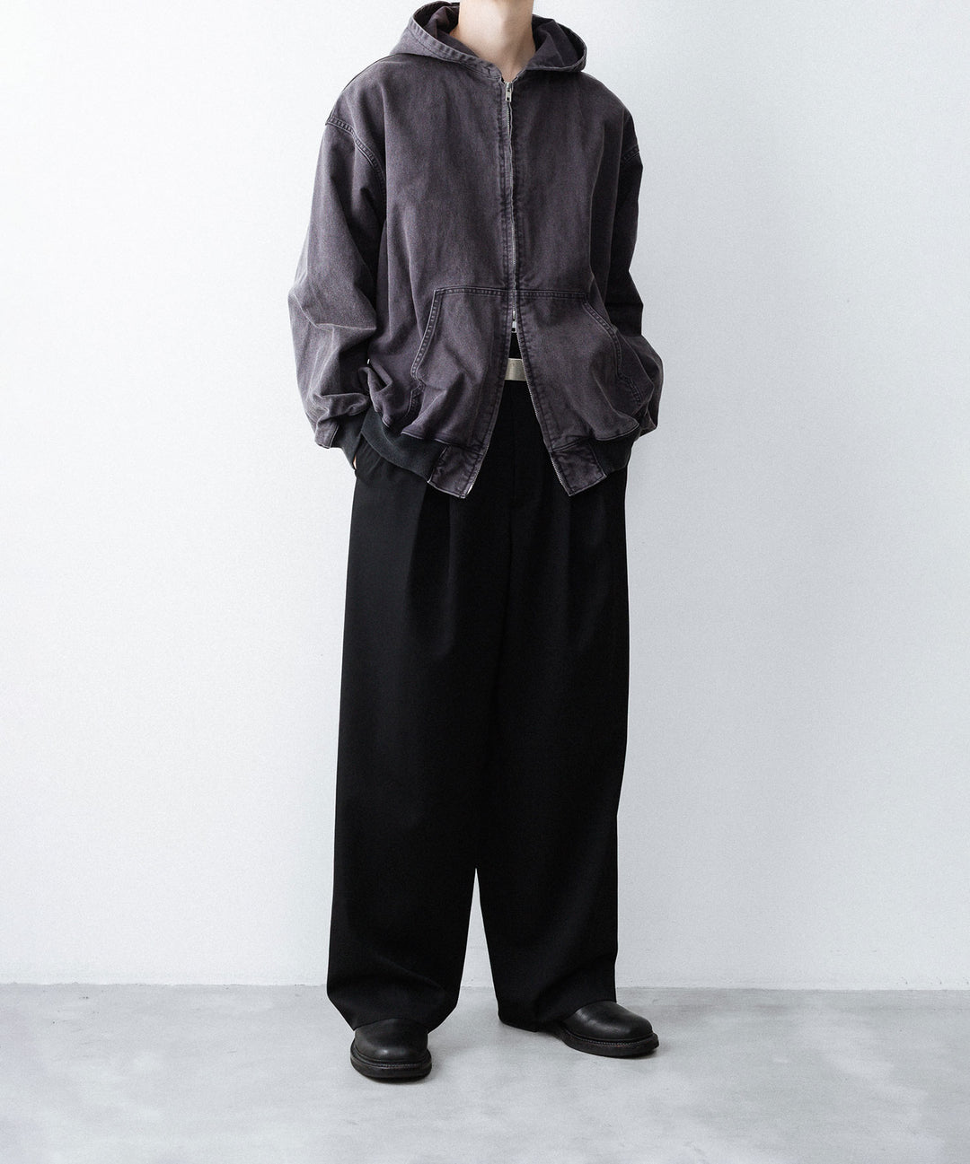 ssstein(シュタイン)のSULFUR DYED OXFORD VINTAGE HOOD JACKET - BLACKの公式通販サイトsession福岡セレクトショップ