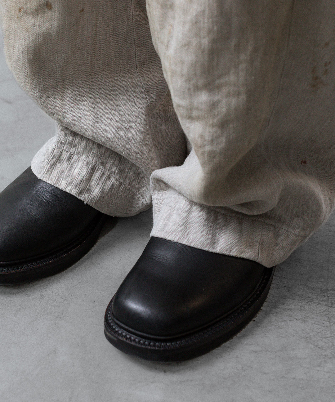 ssstein(シュタイン)のHEAVY LINEN HERRINGBONE WIDE EASY TROUSERS - NATURALの公式通販サイトsession福岡セレクトショップ