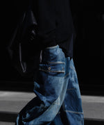 画像をギャラリービューアに読み込む, SUBLATIONS サブレーションズのDENIM BANANA CUTTING PANTSのUSED INDIGO 公式通販サイトsession福岡セレクトショップ
