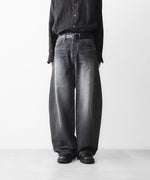 画像をギャラリービューアに読み込む, ssstein(シュタイン)のDEFORMATION WIDE DENIM PANTS - BLACKの公式通販サイトsession福岡セレクトショップ
