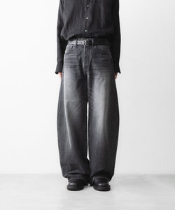 ssstein / シュタイン】DEFORMATION WIDE DENIM PANTS - BLACK | 公式
