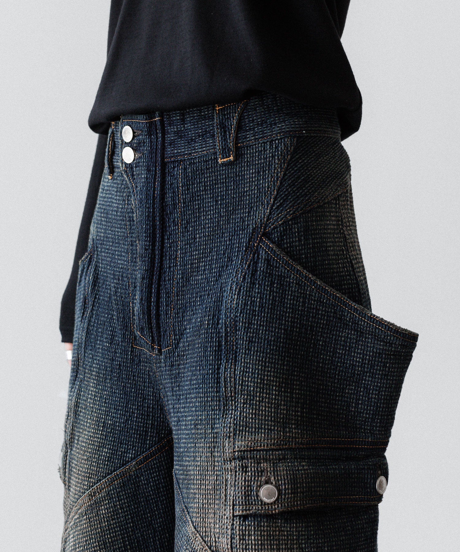 SUBLATIONS サブレーションズのSASHIKO BANANA CUTTING PANTSのSASHIKO INDIGO 公式通販サイトsession福岡セレクトショップ