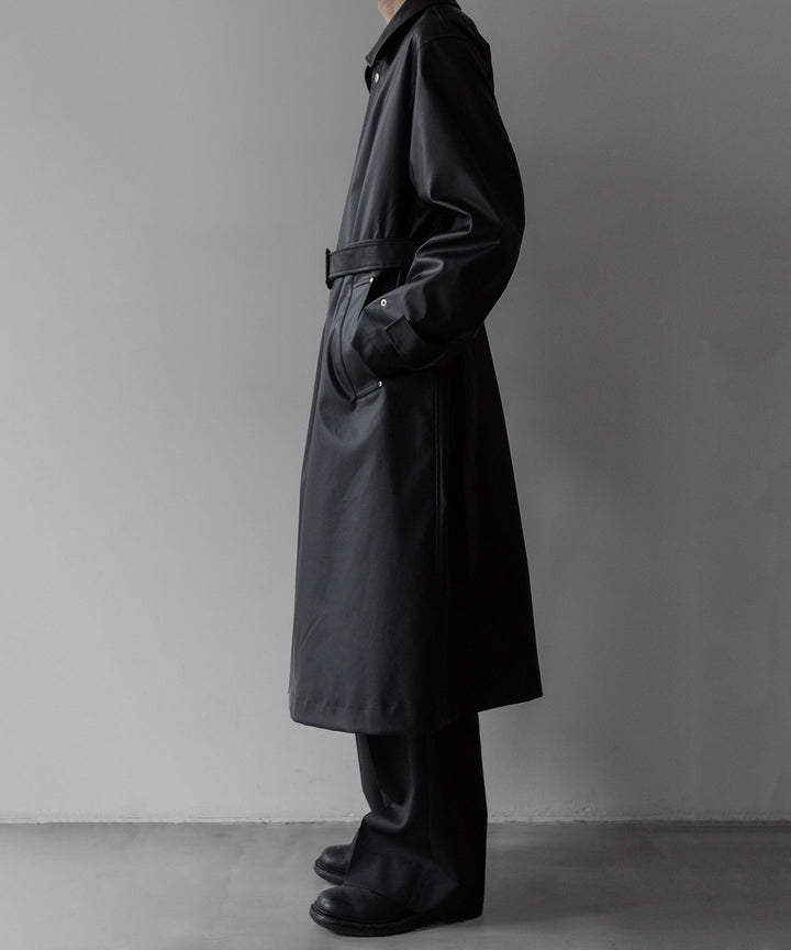 stein(シュタイン)の24SSコレクションOVERSIZED BALMACAAN COATのBLACK(COATING)