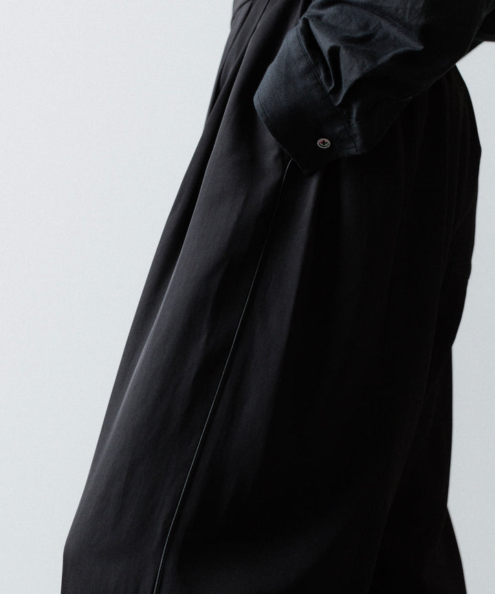 ANTHEM A-アンセムエーのSILKY VISCOSE 2TUCK FLARE EASY PANTSのBLACK 公式通販サイトsession福岡セレクトショップ