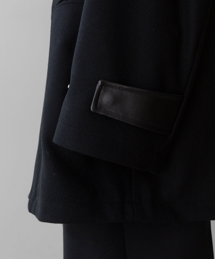 stein(シュタイン)の23AWコレクションLEATHER FLY FRONT LONG JACKETのBLACK 公式通販サイトsession福岡セレクトショップ