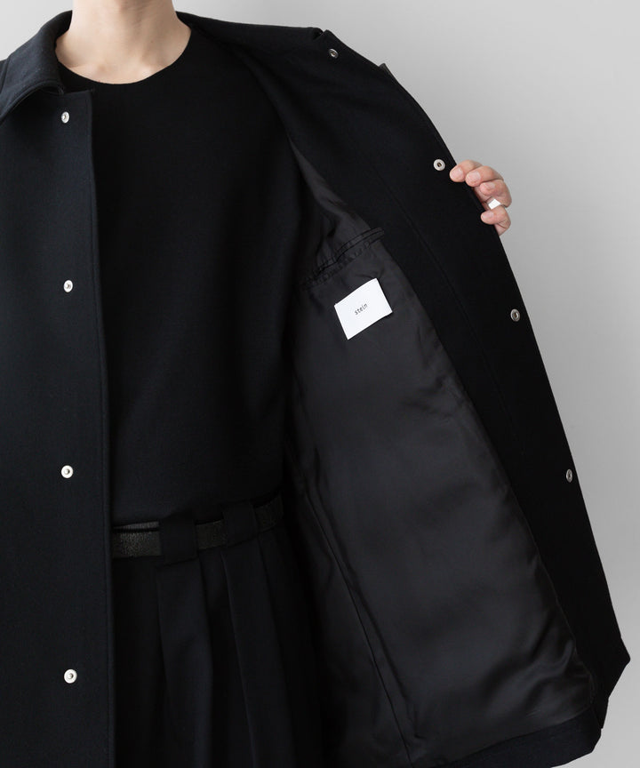 stein(シュタイン)の23AWコレクションLEATHER FLY FRONT LONG JACKETのBLACK 公式通販サイトsession福岡セレクトショップ
