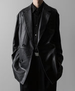 画像をギャラリービューアに読み込む, ssstein(シュタイン)の24AWコレクション LEATHER DOUBLE BRESTED JACKET - BLACK 公式通販サイトsession福岡セレクトショップ
