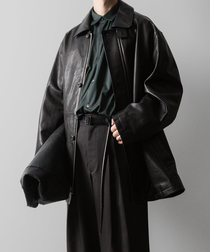 stein(シュタイン)の23AWコレクションLEATHER ZIP JACKETのBLACK 公式通販session福岡セレクトショップ