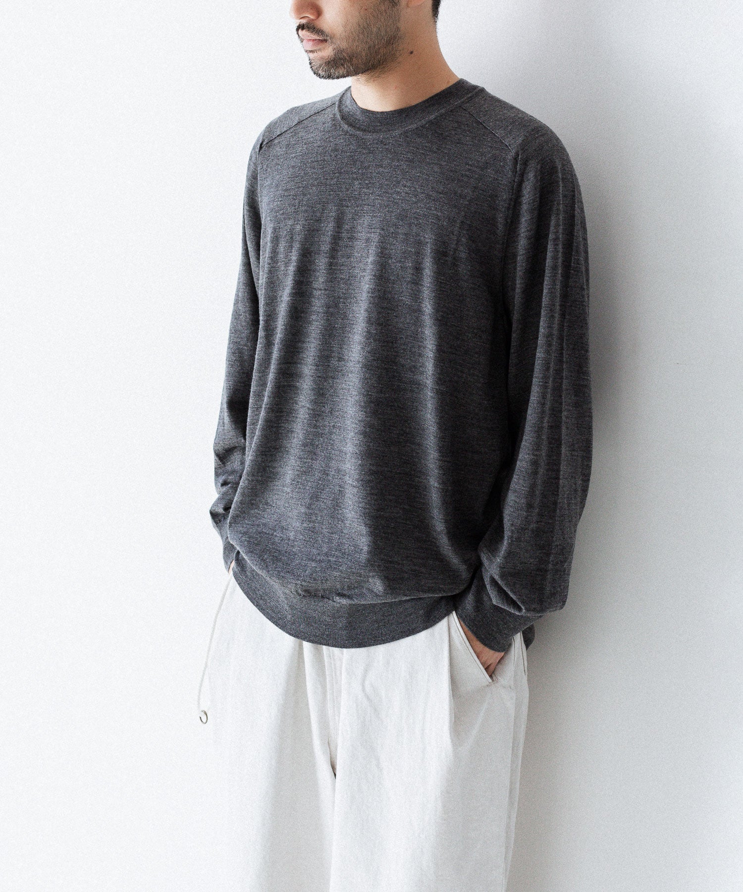 UMEDA ウメダニットの16GG CREW NECK PULLOVER - GREYの公式通販サイトsession福岡セレクトショップ