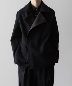 ssstein(シュタイン)の24AWコレクション BONDED LEATHER SHORT JACKET - BLACK × BLACK 公式通販サイトsession福岡セレクトショップ