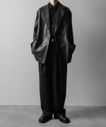 画像をギャラリービューアに読み込む, ssstein(シュタイン)の24AWコレクション EASY WIDE TROUSERS (2/72 WOOL GABARDINE) - BLACK 公式通販サイトsession福岡セレクトショップ
