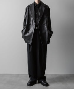 ssstein(シュタイン)の24AWコレクション EASY WIDE TROUSERS (2/72 WOOL GABARDINE) - BLACK 公式通販サイトsession福岡セレクトショップ