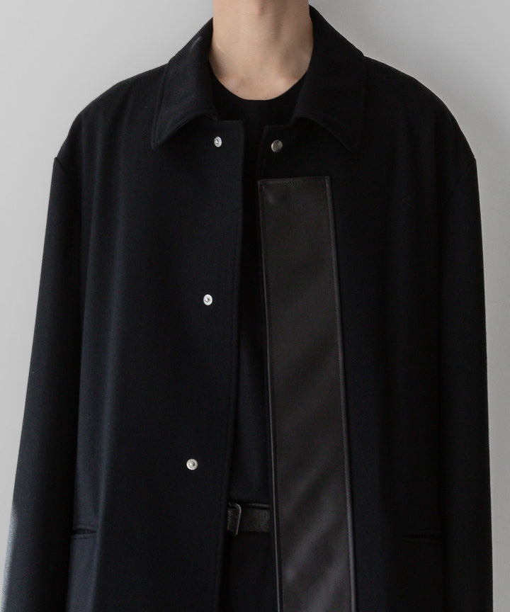 stein(シュタイン)の23AWコレクションLEATHER FLY FRONT LONG JACKETのBLACK 公式通販サイトsession福岡セレクトショップ