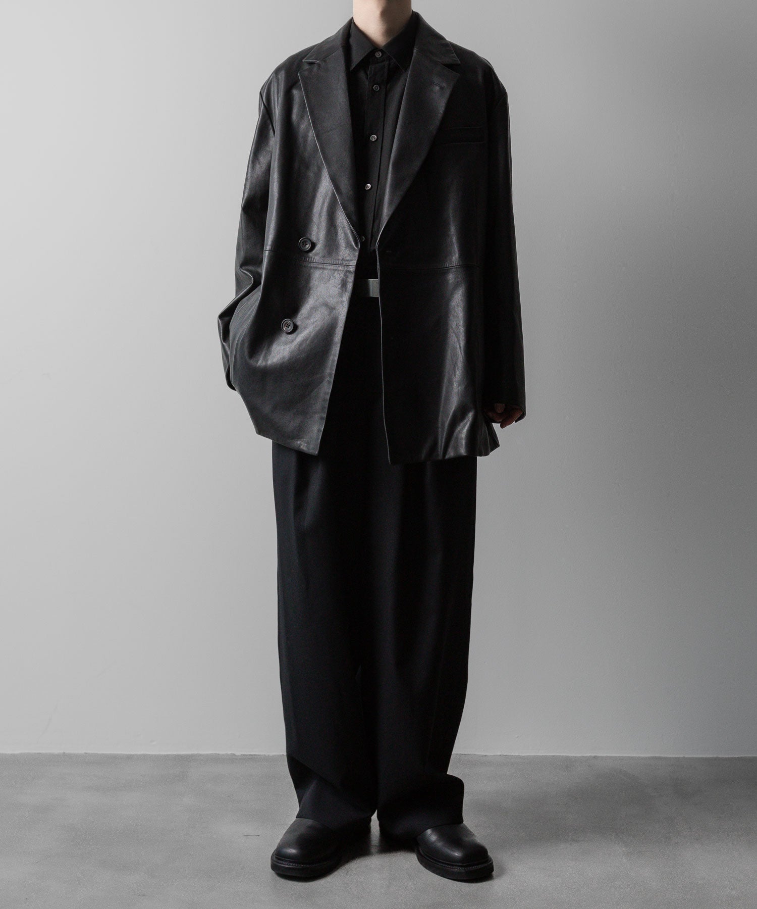 ssstein(シュタイン)の24AWコレクション EASY WIDE TROUSERS (2/72 WOOL GABARDINE) - BLACK 公式通販サイトsession福岡セレクトショップ