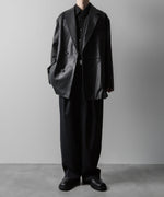 画像をギャラリービューアに読み込む, ssstein(シュタイン)の24AWコレクション EASY WIDE TROUSERS (2/72 WOOL GABARDINE) - BLACK 公式通販サイトsession福岡セレクトショップ
