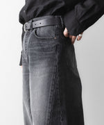 画像をギャラリービューアに読み込む, ssstein(シュタイン)のDEFORMATION WIDE DENIM PANTS - BLACKの公式通販サイトsession福岡セレクトショップ
