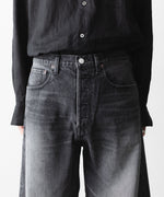 画像をギャラリービューアに読み込む, ssstein(シュタイン)のDEFORMATION WIDE DENIM PANTS - BLACKの公式通販サイトsession福岡セレクトショップ
