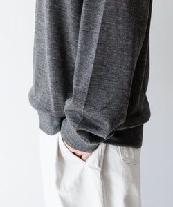 umeda knit ウメダニット 12GG クルーネックプルオーバー UMEDA / ウメダ】12GG CREW NECK PULLOVER - BLACK | 公式通販サイト