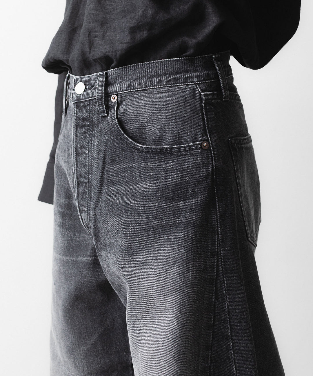 ssstein(シュタイン)のDEFORMATION WIDE DENIM PANTS - BLACKの公式通販サイトsession福岡セレクトショップ