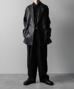 ssstein(シュタイン)の24AWコレクション LEATHER DOUBLE BRESTED JACKET - BLACK 公式通販サイトsession福岡セレクトショップ