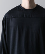 画像をギャラリービューアに読み込む, INTÉRIM(インテリム)のHYPER BIG EXTRA FINE MERINO WOOL JERSEY FOOTBALL L/S TEE - NAVYの公式通販サイトsession福岡セレクトショップ
