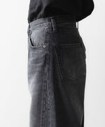 画像をギャラリービューアに読み込む, ssstein(シュタイン)のDEFORMATION WIDE DENIM PANTS - BLACKの公式通販サイトsession福岡セレクトショップ
