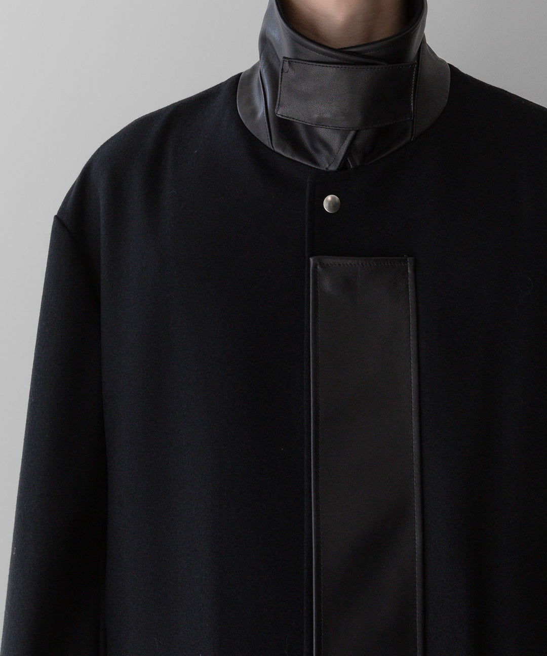 stein(シュタイン)の23AWコレクションLEATHER FLY FRONT LONG JACKETのBLACK 公式通販サイトsession福岡セレクトショップ