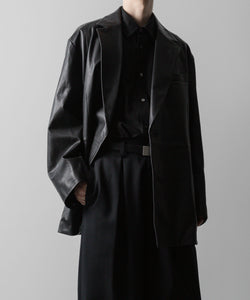 ssstein(シュタイン)の24AWコレクション LEATHER DOUBLE BRESTED JACKET - BLACK 公式通販サイトsession福岡セレクトショップ