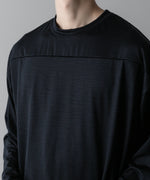 画像をギャラリービューアに読み込む, INTÉRIM(インテリム)のHYPER BIG EXTRA FINE MERINO WOOL JERSEY FOOTBALL L/S TEE - NAVYの公式通販サイトsession福岡セレクトショップ
