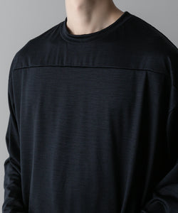 INTÉRIM(インテリム)のHYPER BIG EXTRA FINE MERINO WOOL JERSEY FOOTBALL L/S TEE - NAVYの公式通販サイトsession福岡セレクトショップ