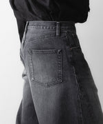 画像をギャラリービューアに読み込む, ssstein(シュタイン)のDEFORMATION WIDE DENIM PANTS - BLACKの公式通販サイトsession福岡セレクトショップ
