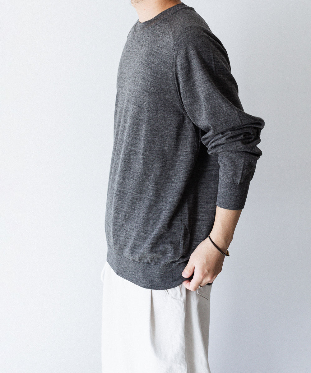 UMEDA ウメダニットの16GG CREW NECK PULLOVER - GREYの公式通販サイトsession福岡セレクトショップ