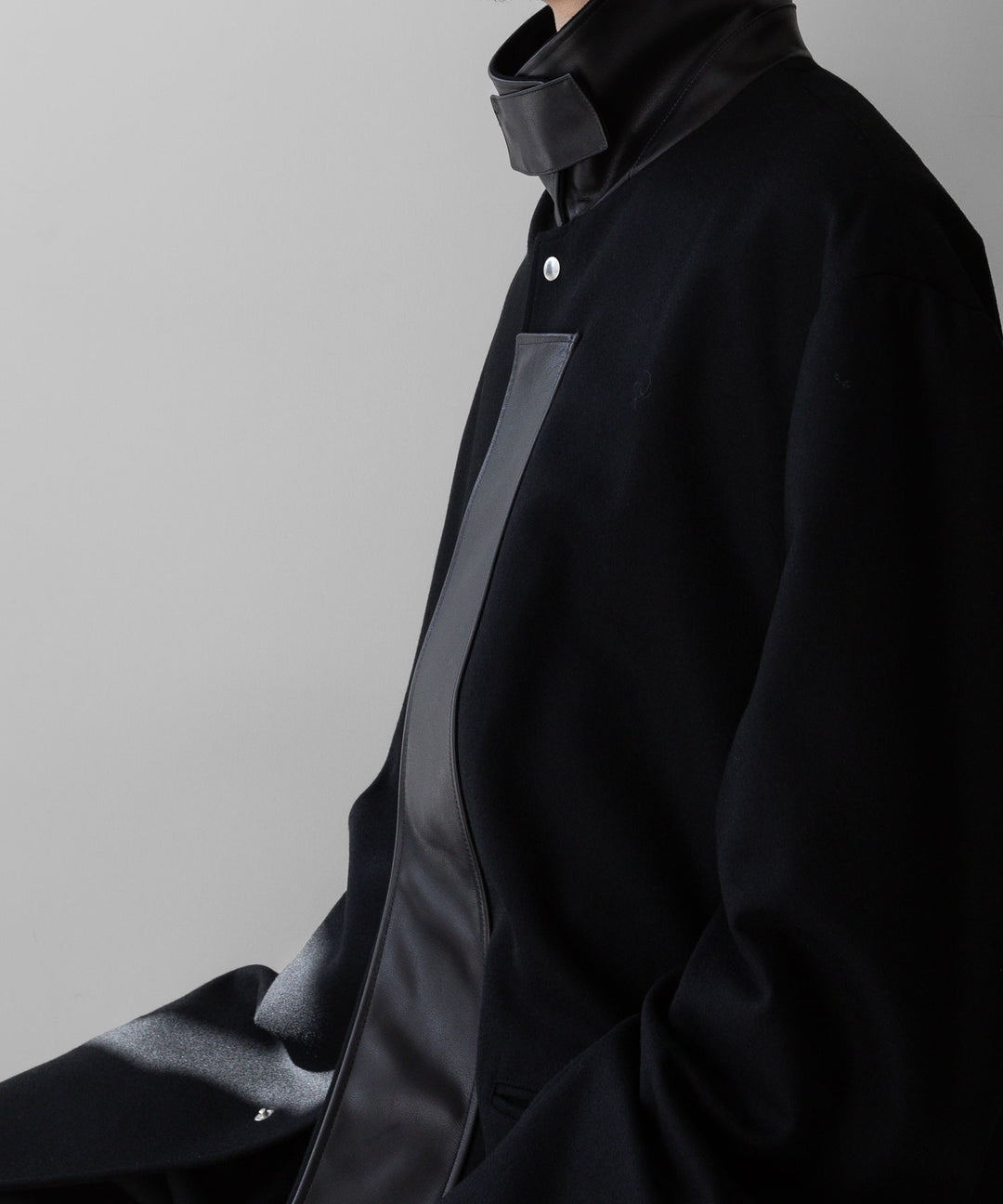 stein(シュタイン)の23AWコレクションLEATHER FLY FRONT LONG JACKETのBLACK 公式通販サイトsession福岡セレクトショップ