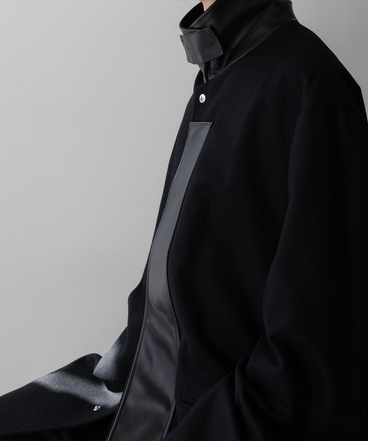 stein(シュタイン)の23AWコレクションLEATHER FLY FRONT LONG JACKETのBLACK 公式通販サイトsession福岡セレクトショップ