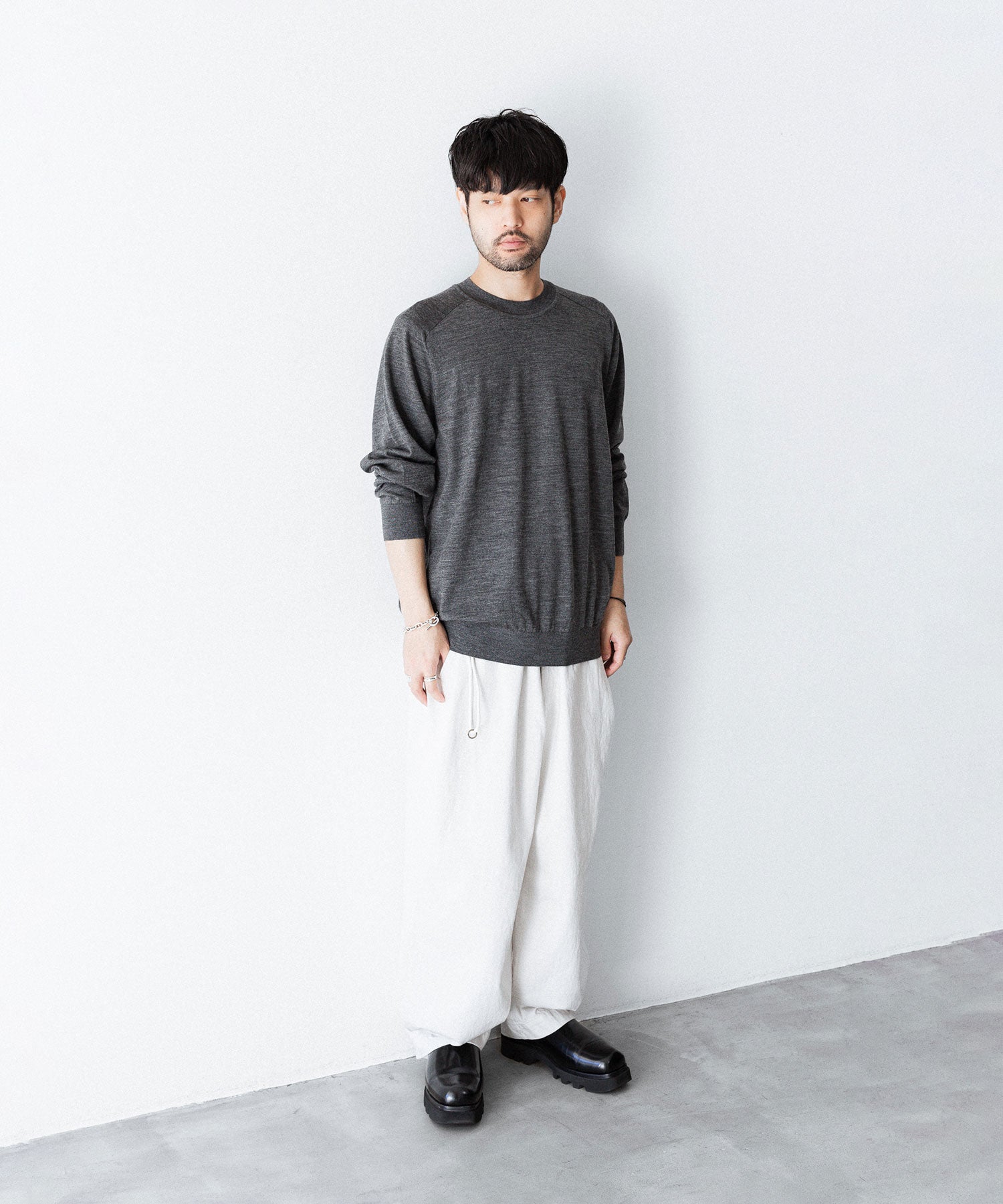 ANTHEM A アンセムエーのWASHED DENIM NO-BRAINER PANTSのECRU 公式通販サイトsession福岡セレクトショップ