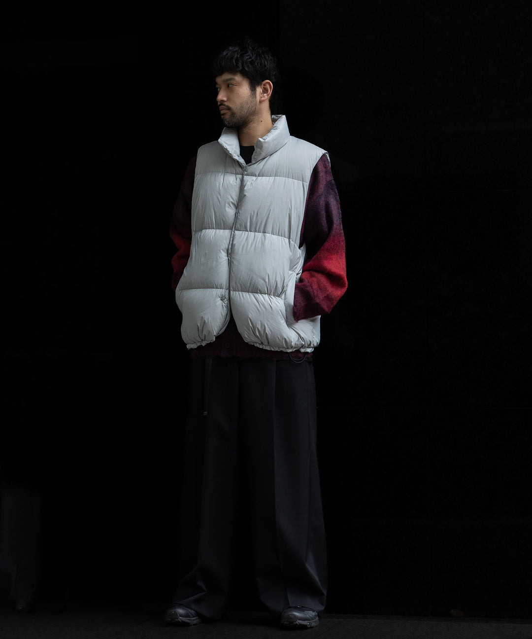 【stein】DOWN PADDED VEST - OFF GREY