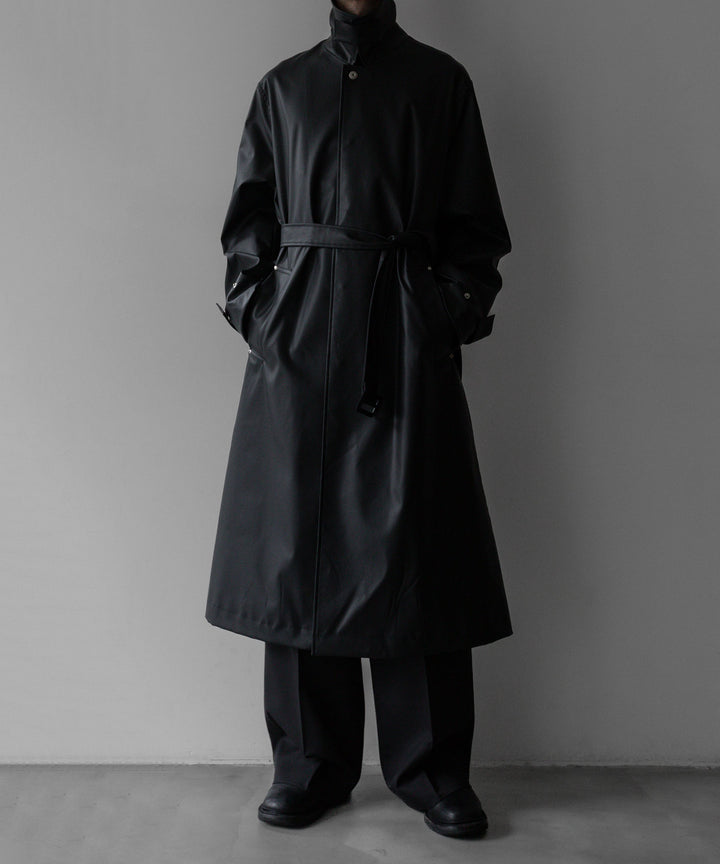 stein(シュタイン)の24SSコレクションOVERSIZED BALMACAAN COATのBLACK(COATING)