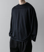 画像をギャラリービューアに読み込む, INTÉRIM(インテリム)のHYPER BIG EXTRA FINE MERINO WOOL JERSEY FOOTBALL L/S TEE - NAVYの公式通販サイトsession福岡セレクトショップ
