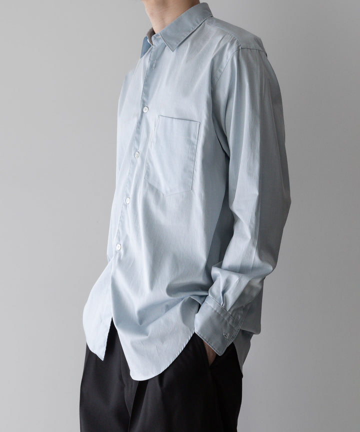 【INTÉRIM】インテリムの200/2 SUPIMA TWILL REGULAR COLLAR SHIRT - L.BLUE公式通販サイトsession福岡セレクトショップ